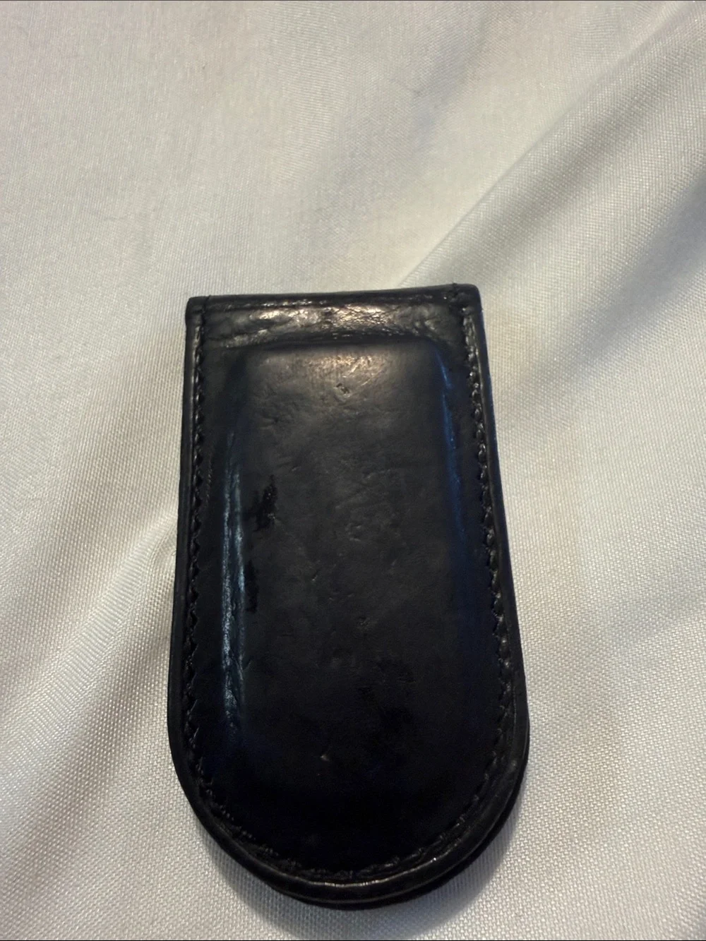 Vintage Coach Black Leather Money Clip